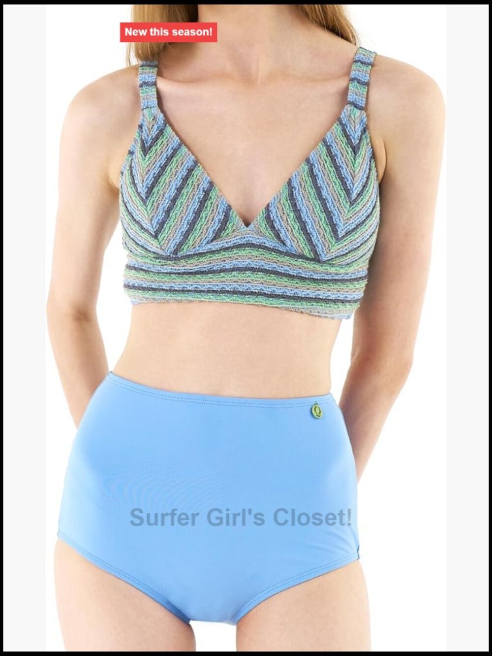 Triangle High Waist Bikini Set Crochet Swimwear